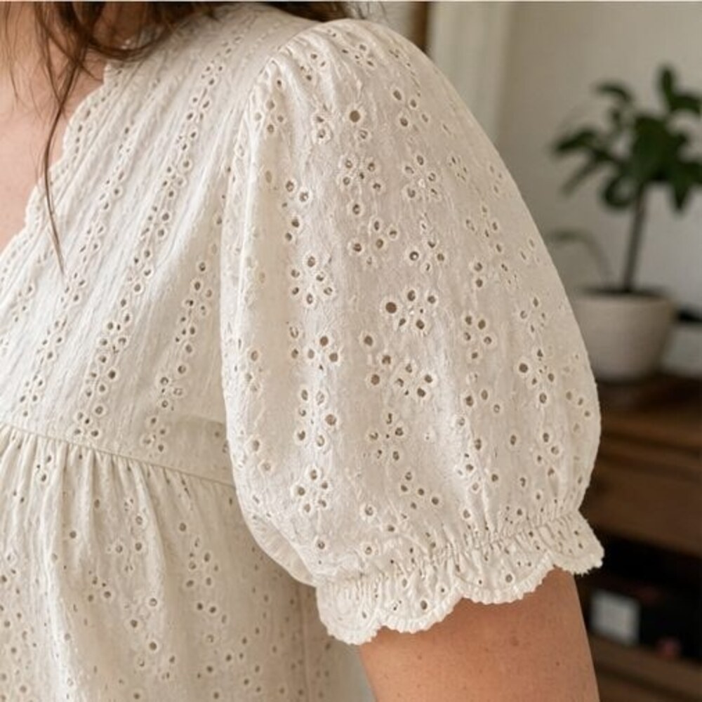 Ivory Ruffle Blouse - Picture 5 of 6